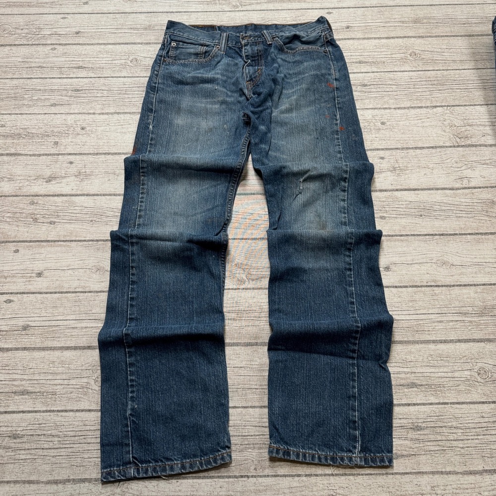 Levi's 501 Jeans Men's 29x32 Blue Denim Medium Wash Straight Leg Mid Rise Cotton
